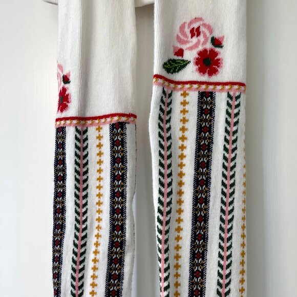 NWT Hanna Andersson Girls Fair Isle Sweater Jacket Fur Collar Scandinavian - Picture 8 of 13